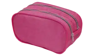 Estojo Escolar Retangular Duplo Amassadinho Pink