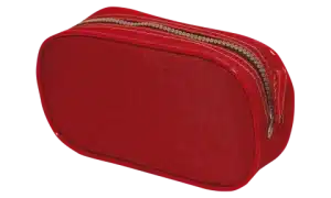 Estojo Escolar Retangular Grande Amassadinho Vermelho
