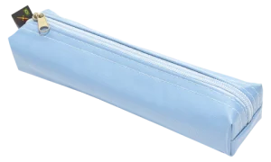 Estojo Escolar em Nylon Médio Azul Claro