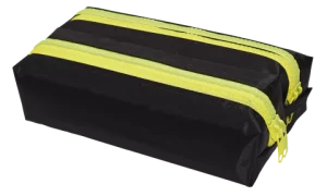 Estojo Escolar Neon Duplo Zíper Trator Amarelo