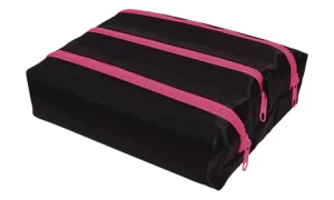Estojo Escolar Neon Triplo Zíper Trator Pink