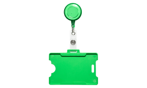 Cordão retrátil para crachá verde Reflex