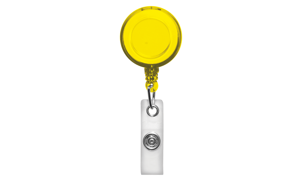 Cordão retrátil para crachá amarelo Reflex