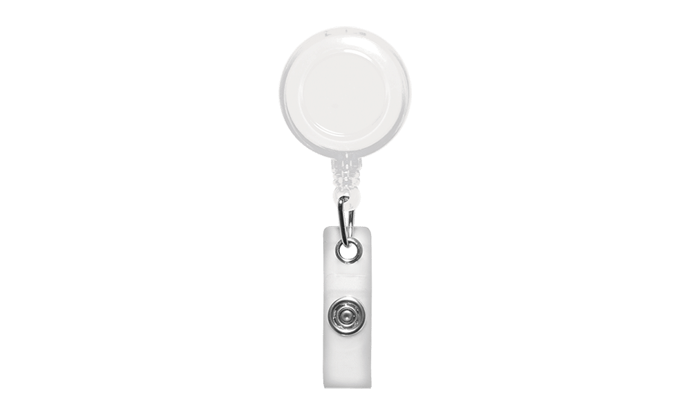 Cordão retrátil para crachá branco Reflex